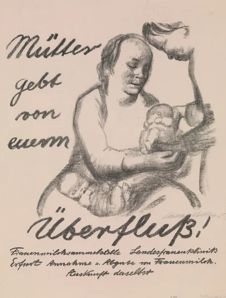 Mothers, Give from your Abundance (Mütter gebt von eurem Überfluss) av Käthe Kollwitz