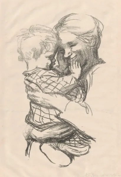 Mutter mit Kind auf dem Arm, 1916 av Käthe Kollwitz