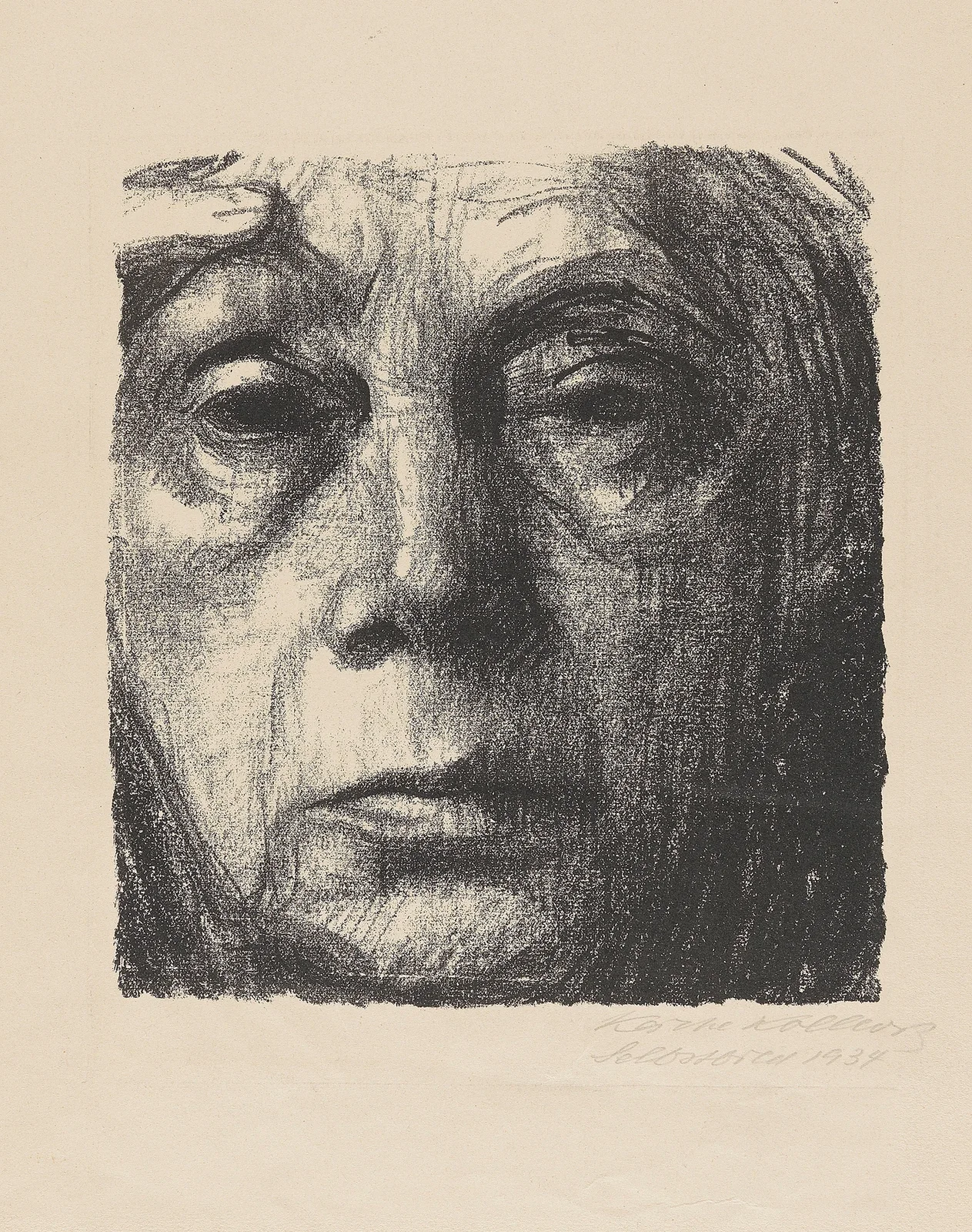 Selbstbildnis, 1934 av Käthe Kollwitz