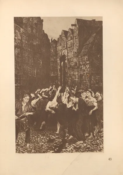 Tanz um die Guillotine, 1925 – nr 1 av Käthe Kollwitz