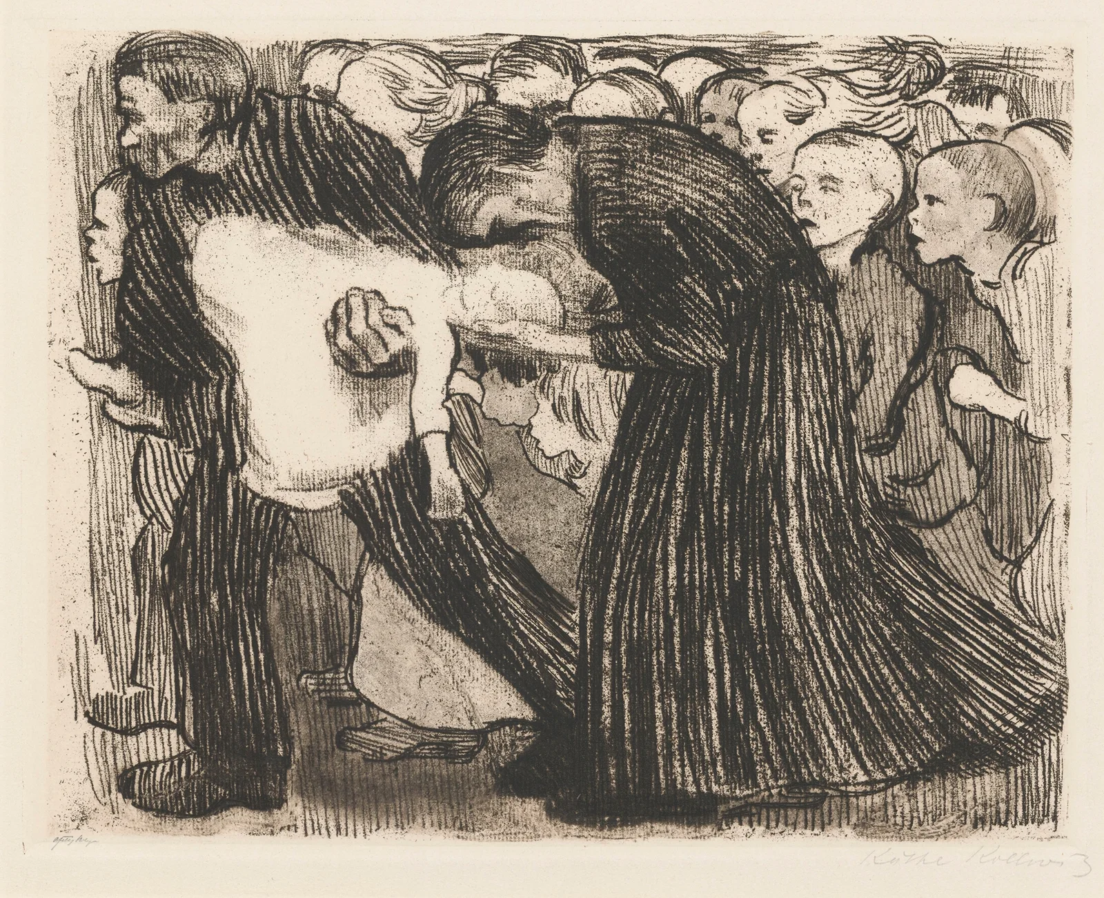 Überfahren av Käthe Kollwitz