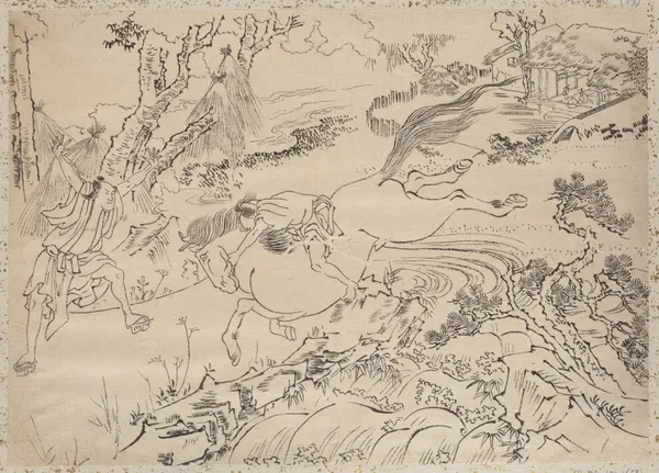 Album of Sketches by Katsushika Hokusai and His Disciples Pl.58 av Katsushika Hokusai