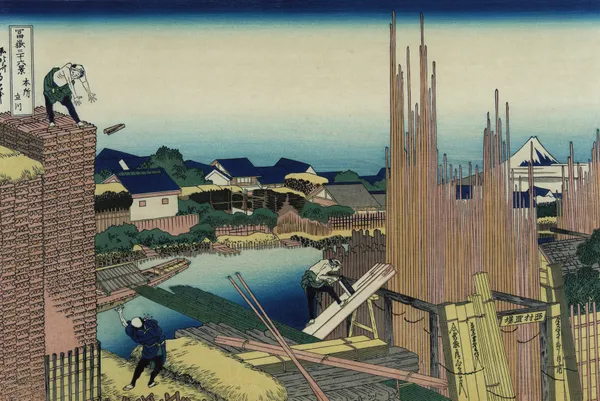 Honjo tatekawa av Katsushika Hokusai