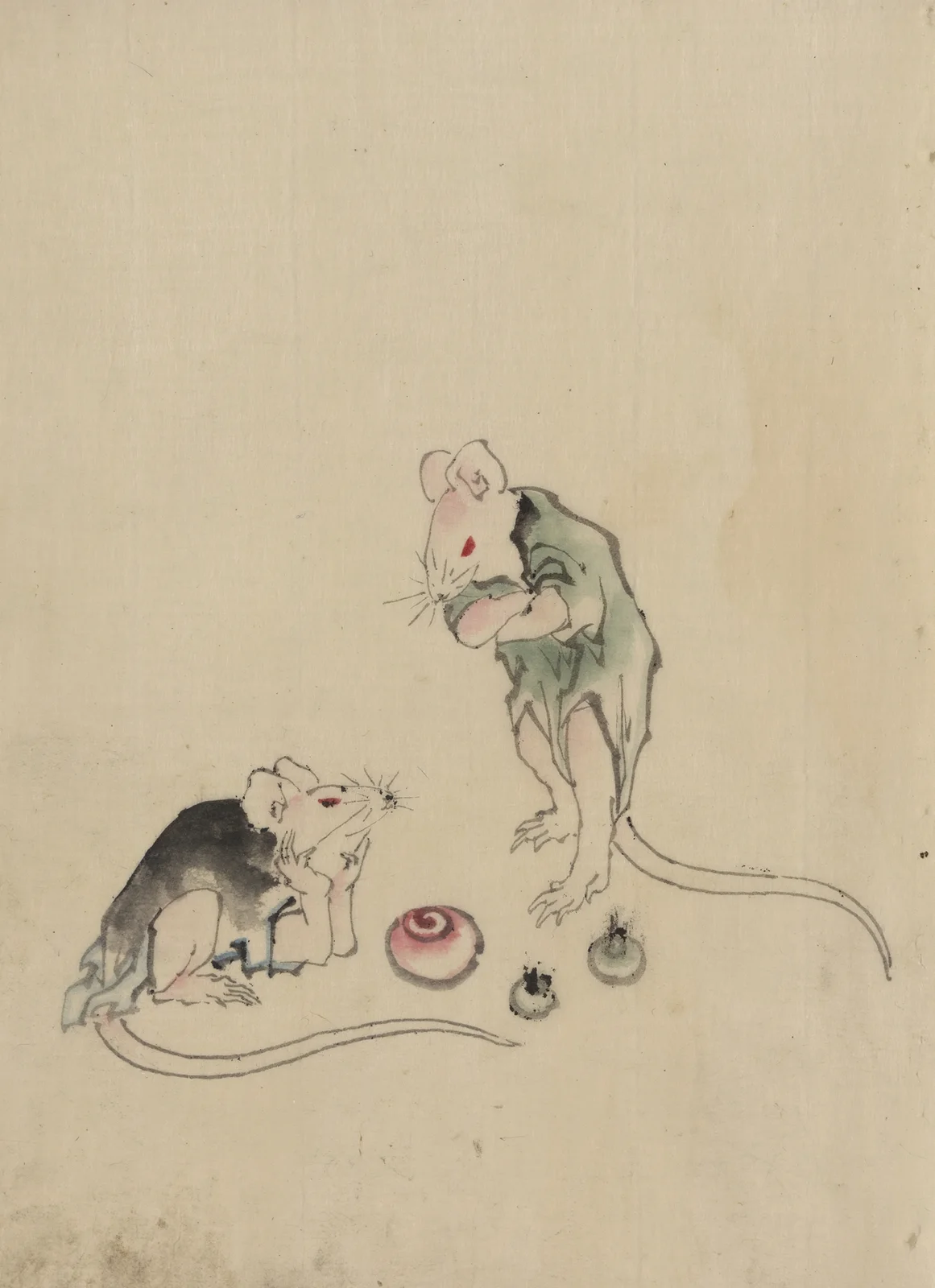 Two mice av Katsushika Hokusai