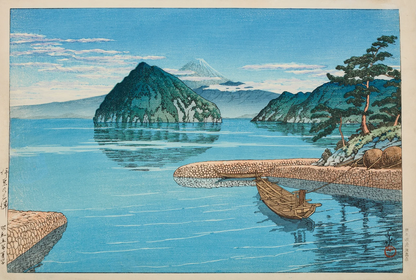 Mito, Izu av Kawase Hasui