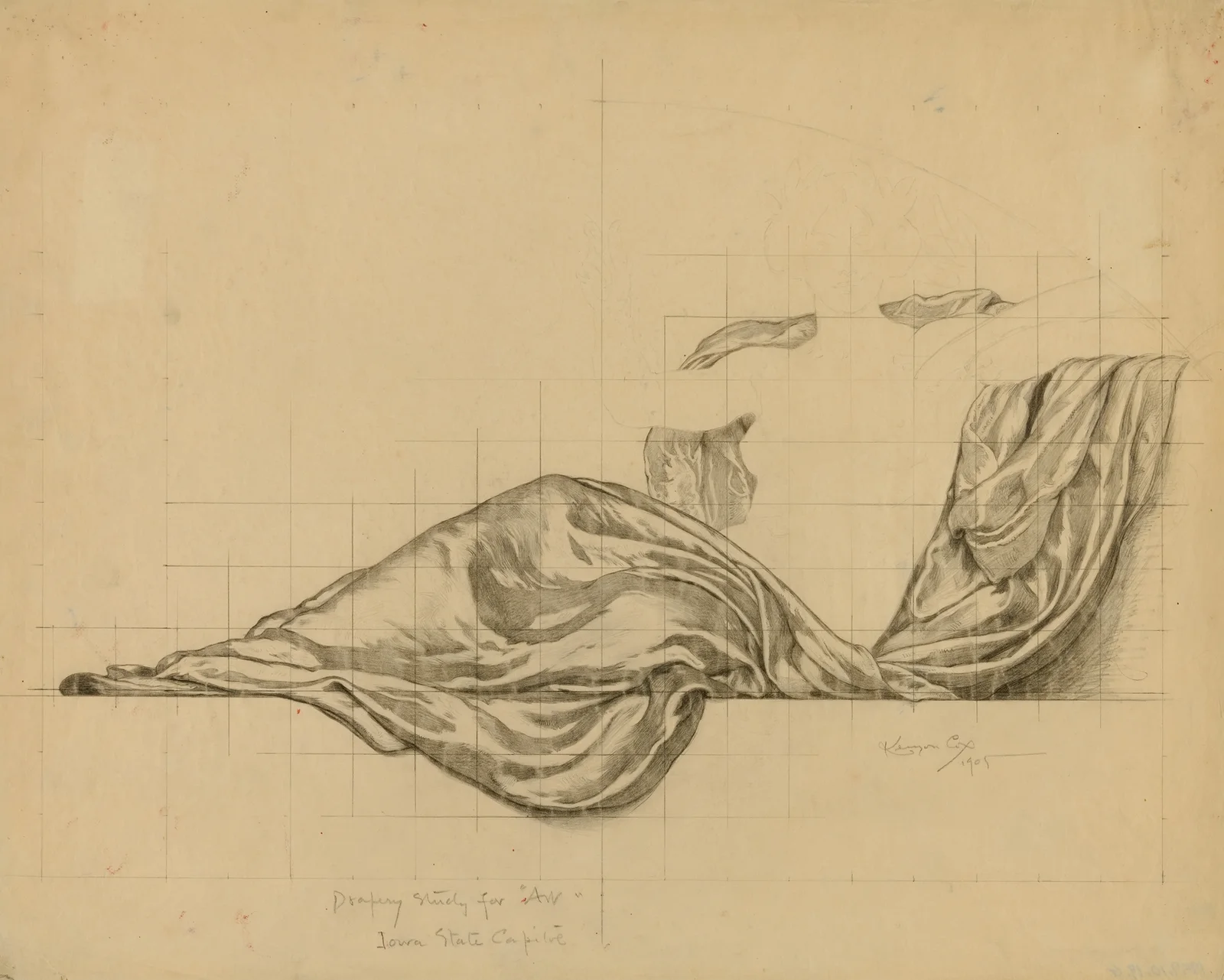 (Iowa State Capitol Rotunda) (Art, study for panel), 1905 av Kenyon Cox