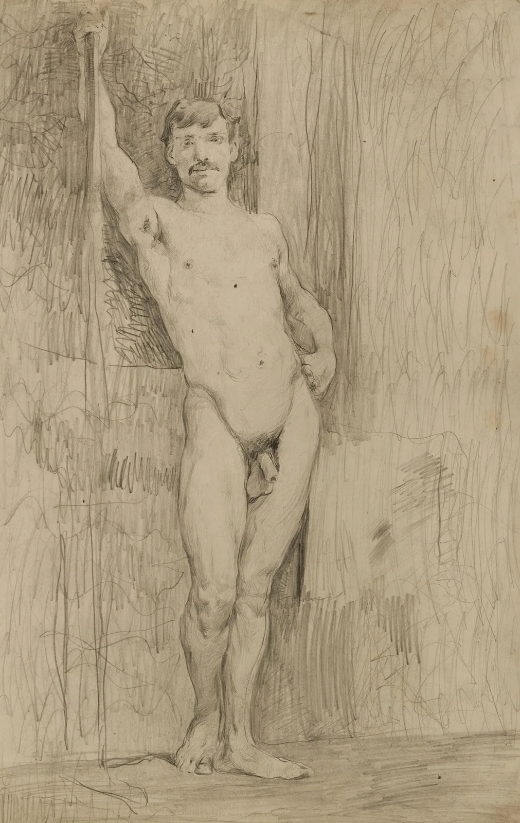 Untitled (Study of Standing Male Nude) av Kenyon Cox
