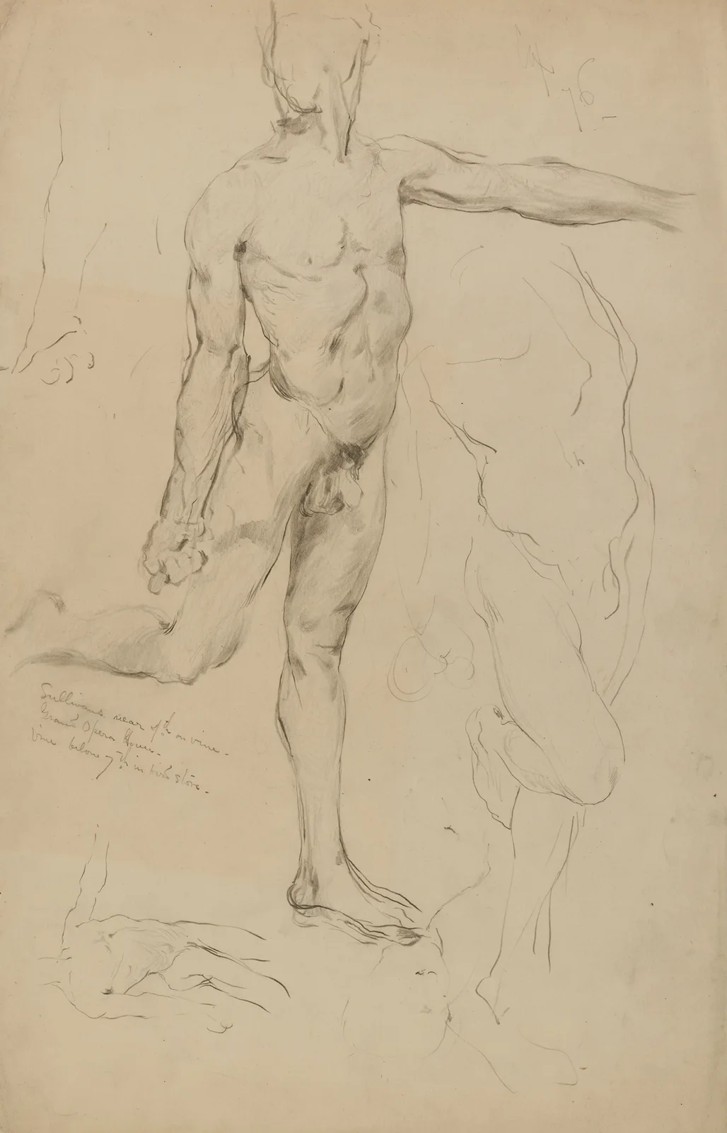 (Untitled) (Studies of Male Nudes) av Kenyon Cox