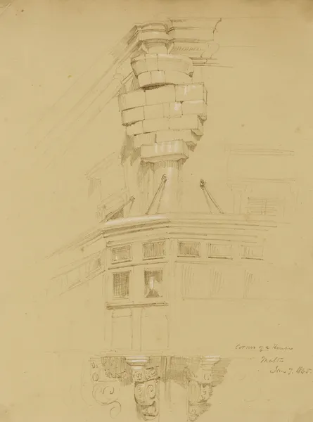Corner of House – Malta av Miner Kilbourne Kellogg