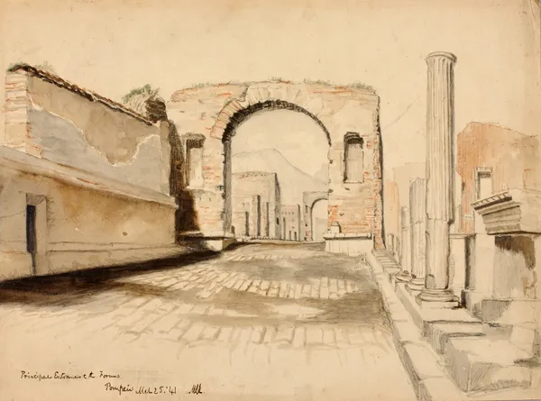 Principal Entrance To The Forum, Pompeii av Miner Kilbourne Kellogg