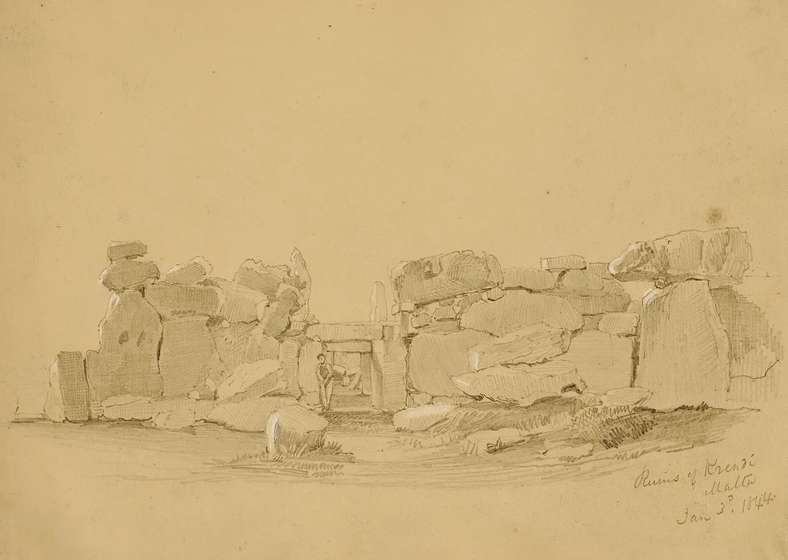 Ruins, Krindi, Malta av Miner Kilbourne Kellogg