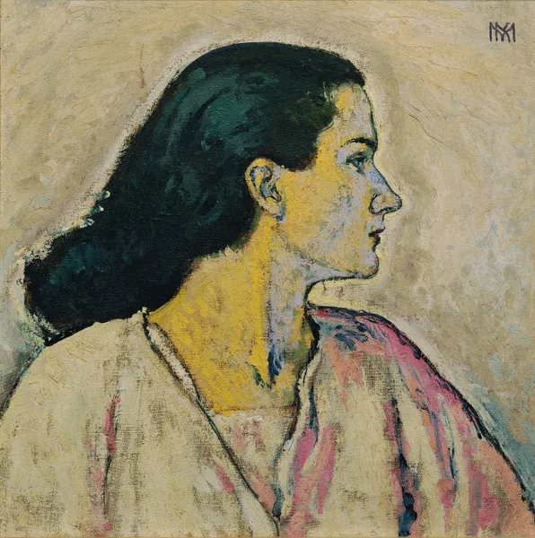 Frauenbildnis im Profil av Koloman Moser