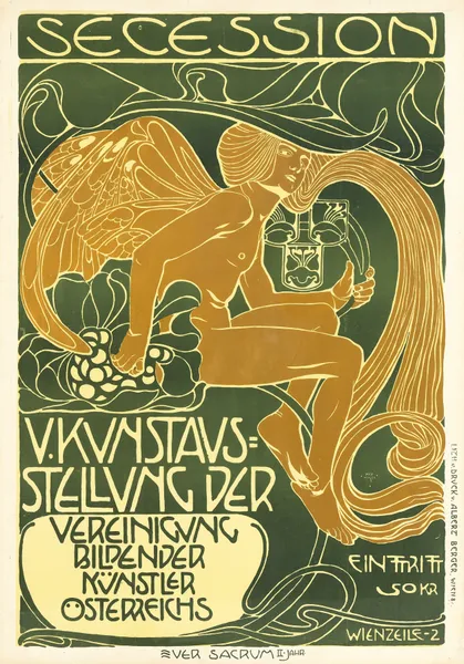 Plakat für die 5. Ausstellung der Secession av Koloman Moser