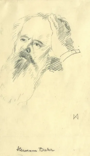 Porträt Hermann Bahr av Koloman Moser