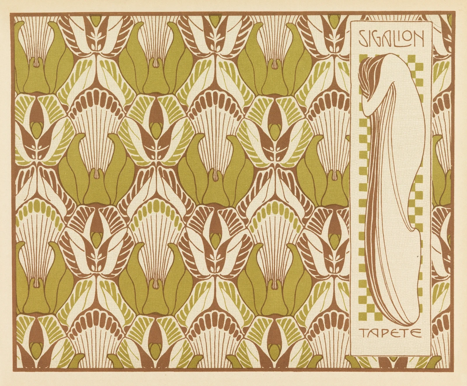 Sigalion Tapete (Sigalion Wallpaper) av Koloman Moser