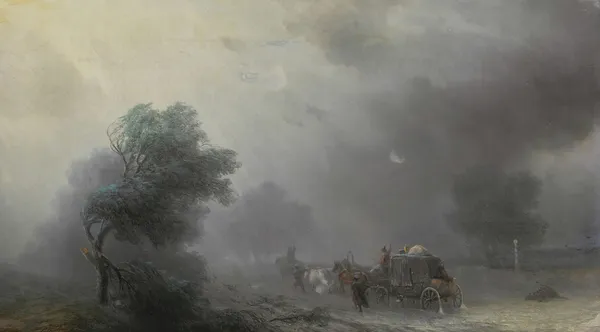Carriage in a Storm av Ivan Konstantinovich Aivazovsky