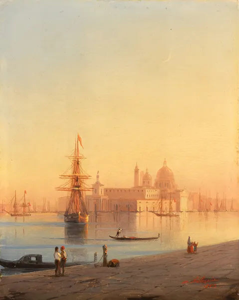Punta della Dogana and Santa Maria della Salute, Venice av Ivan Konstantinovich Aivazovsky