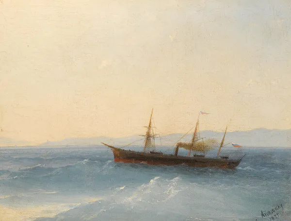 Russian Steamship av Ivan Konstantinovich Aivazovsky