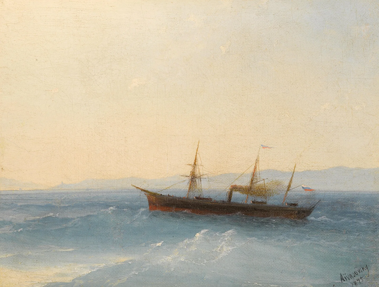 Russian Steamship av Ivan Konstantinovich Aivazovsky