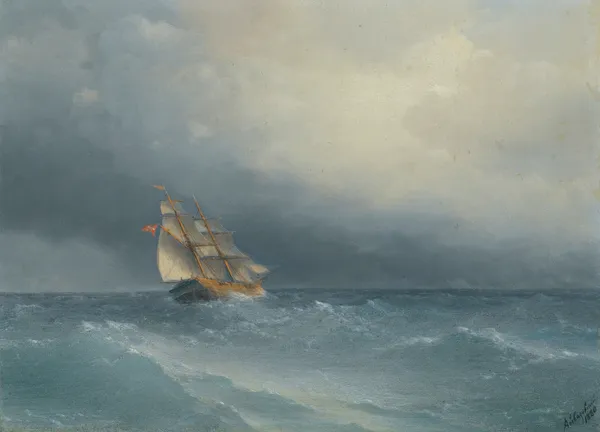The Lifting Storm av Ivan Konstantinovich Aivazovsky