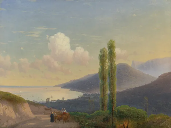 The Road To Gurzuf, Crimea av Ivan Konstantinovich Aivazovsky