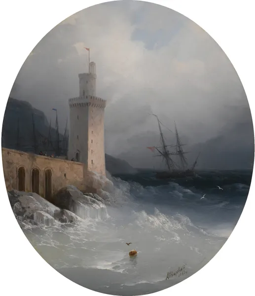 View Of The Amalfi Coast av Ivan Konstantinovich Aivazovsky