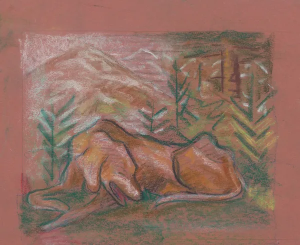 Dog in the Woods av Arnold Peter Weisz-Kubínčan