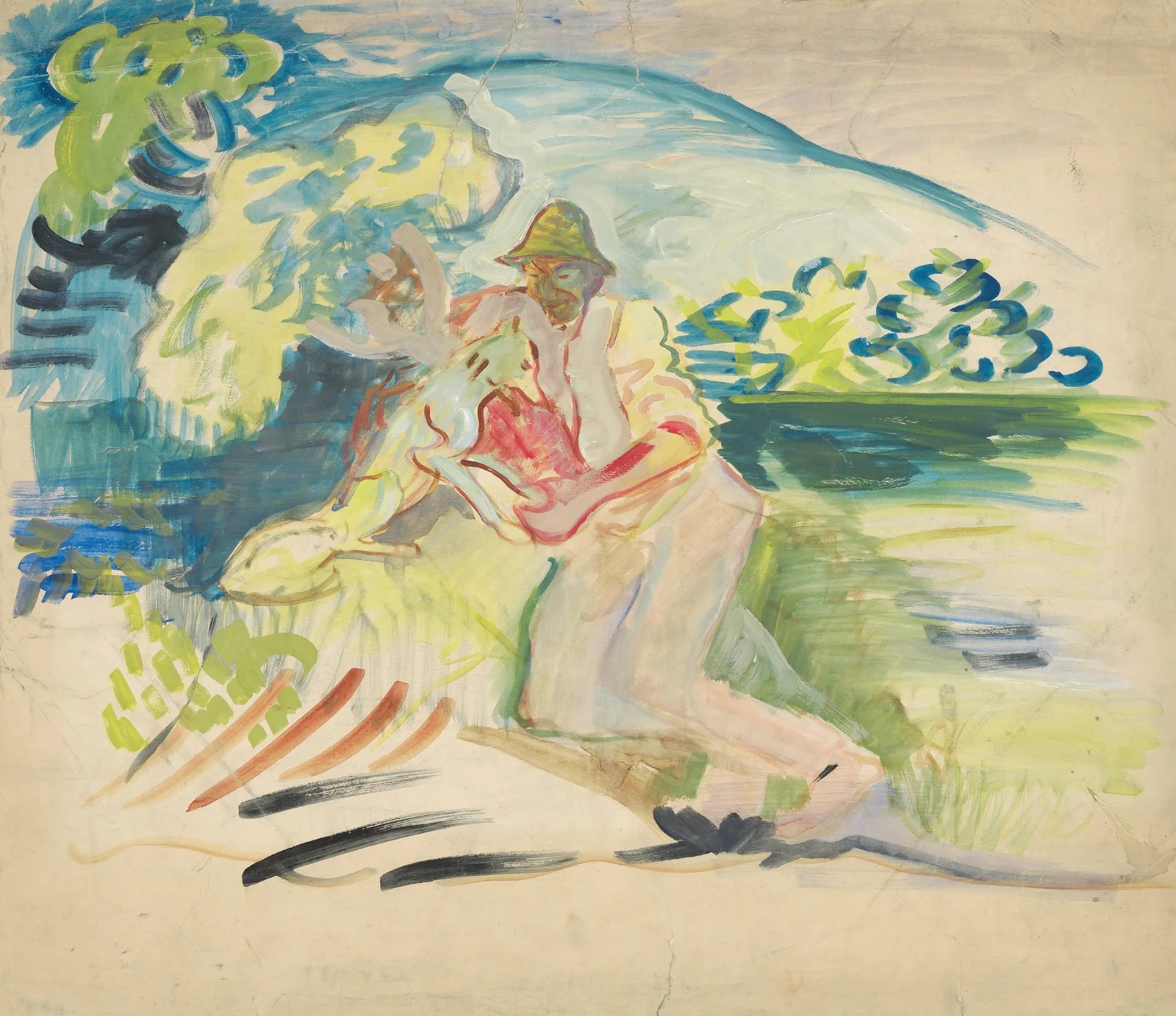 Man with a Dog av Arnold Peter Weisz-Kubínčan