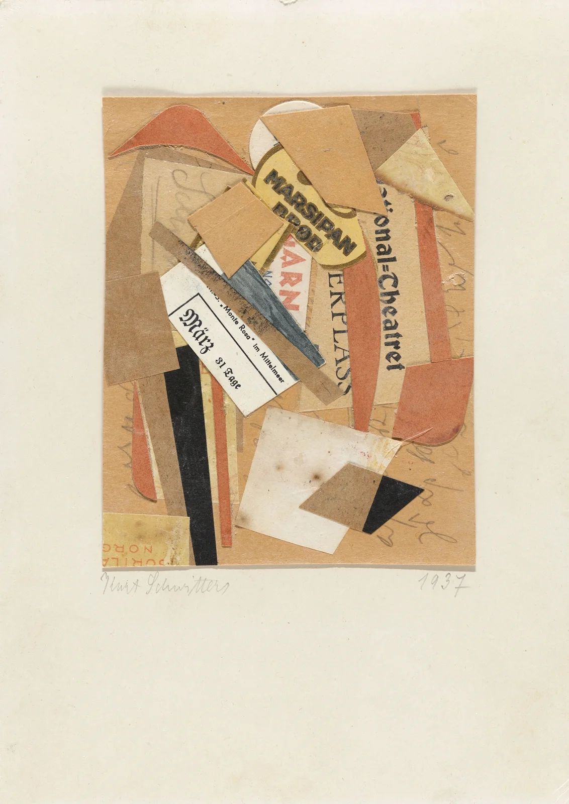 Collage av Kurt Schwitters