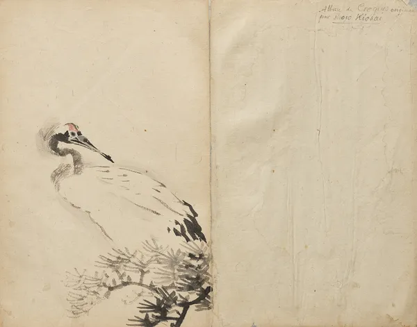 Crane av Kawanabe Kyōsai