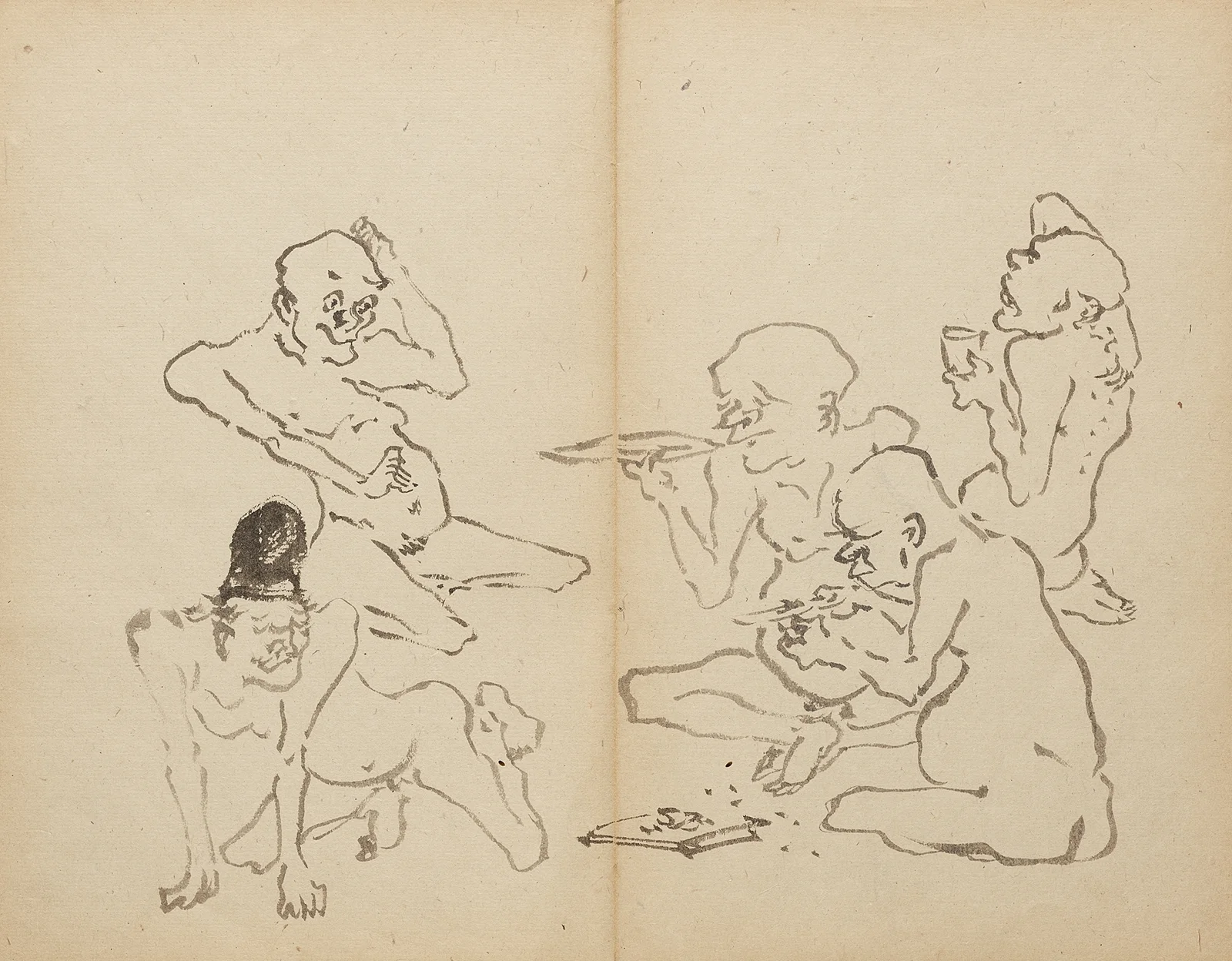 Drinking Party av Kawanabe Kyōsai