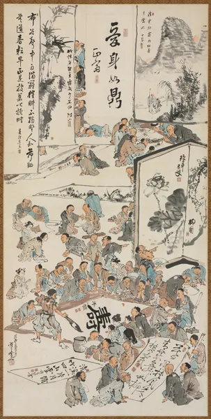 Painting Party av Kawanabe Kyōsai