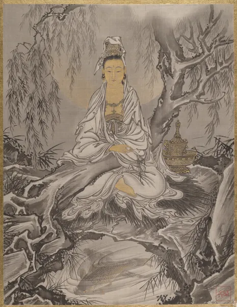 White-Robed Kannon av Kawanabe Kyōsai