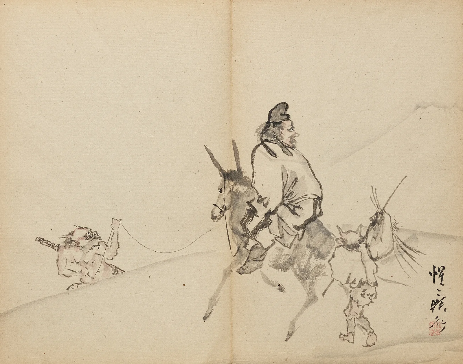 Zhong Kui av Kawanabe Kyōsai