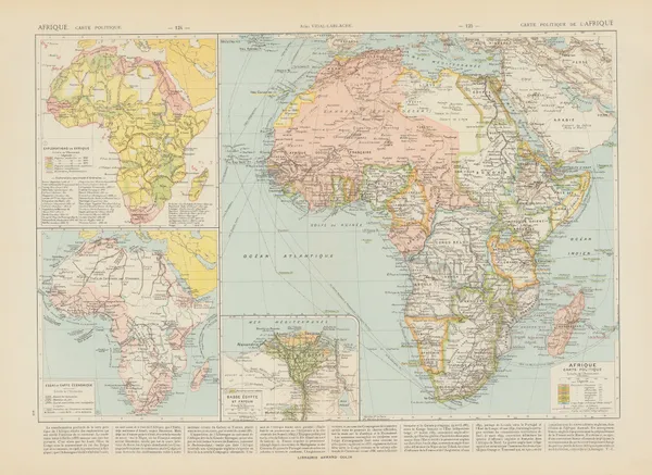 Carte Politique de l’Afrique av Paul Vidal de La Blache