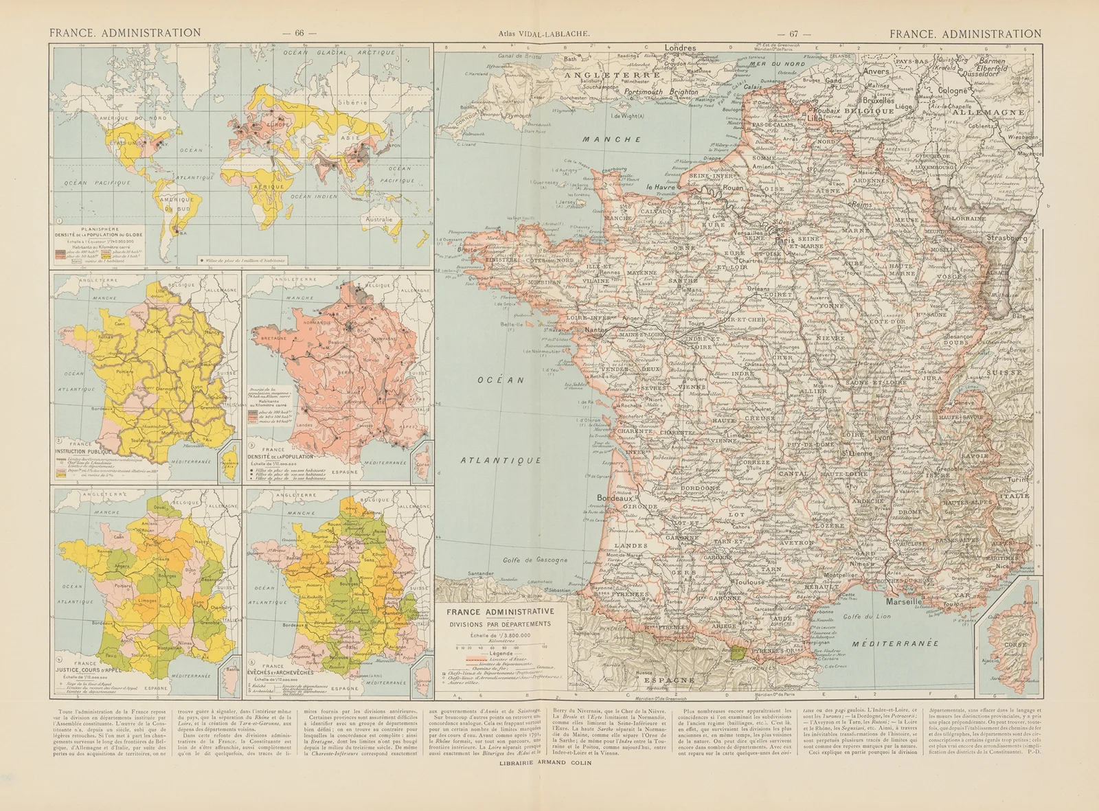 France. Administration av Paul Vidal de La Blache