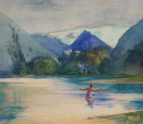 Entrance to the Vai-Te-Piha River, Cook’s Anchorage av John La Farge
