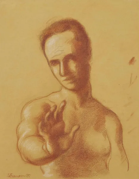 L’homme au bras tendu av Roger de La Fresnaye