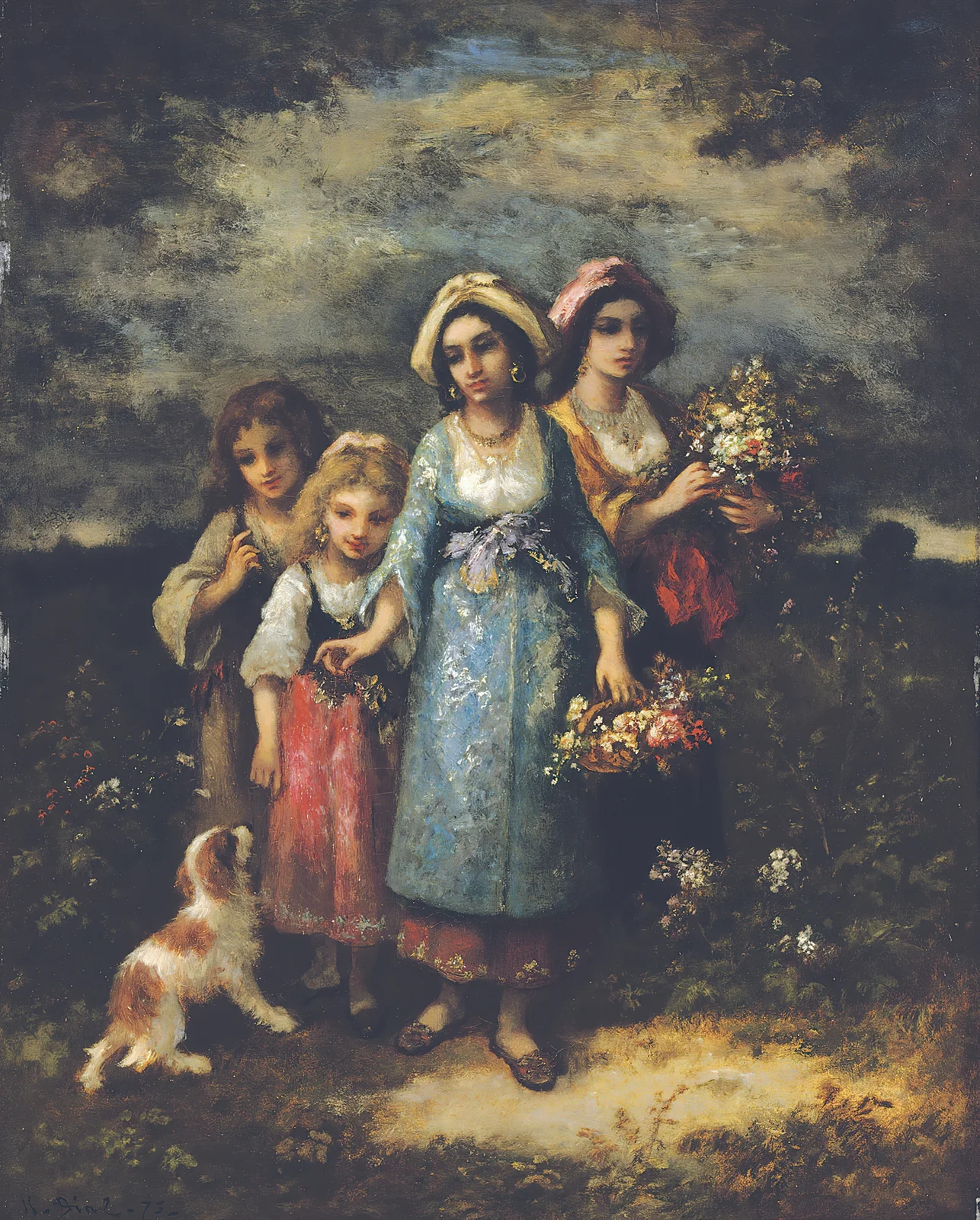 Picking Flowers av Narcisse-Virgile Diaz de La Peña