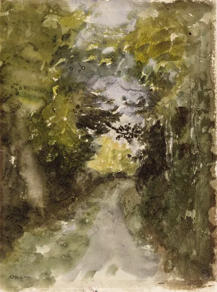 Route en forêt av Narcisse-Virgile Diaz de La Peña