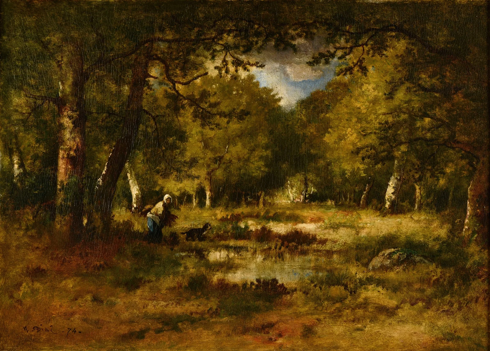 Sous-bois av Narcisse-Virgile Diaz de La Peña