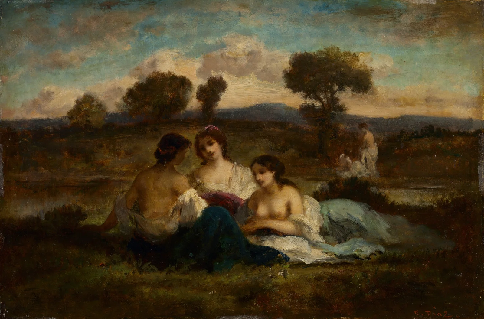 The Bathers av Narcisse-Virgile Diaz de La Peña