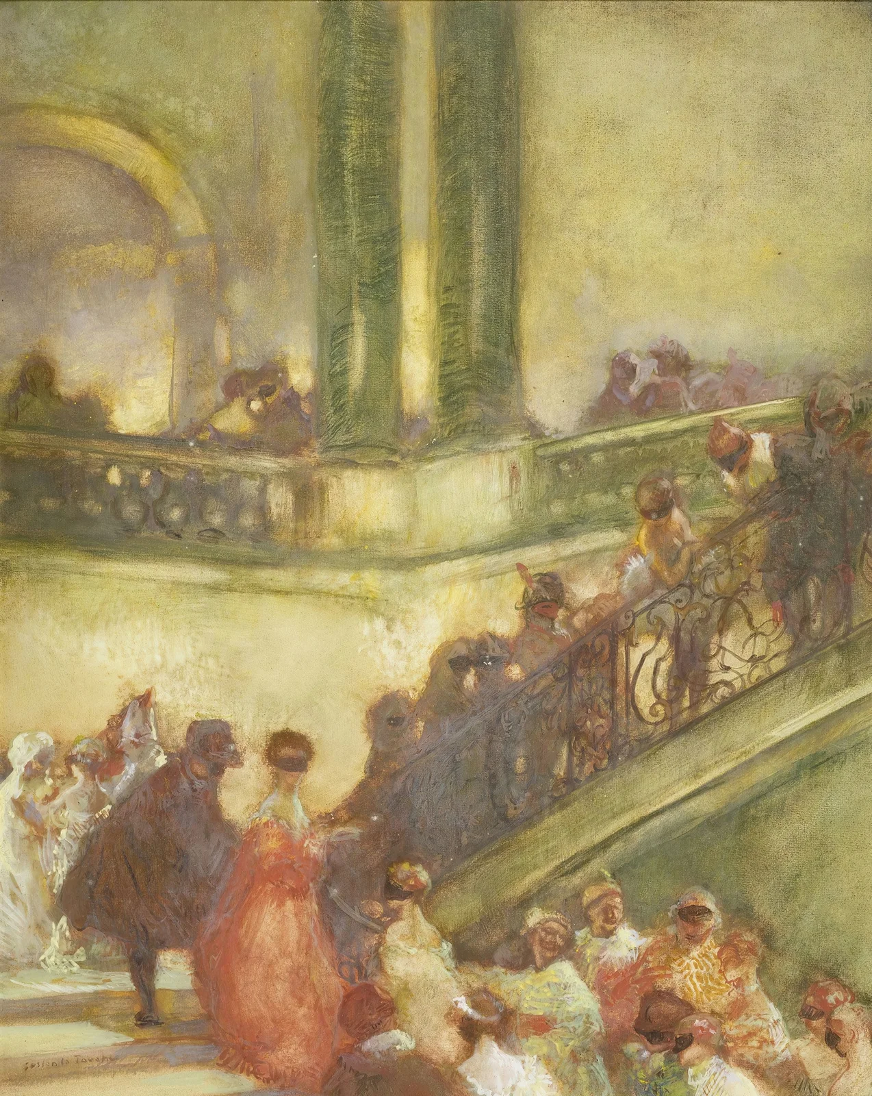 Maskenball (by 1913) av Gaston La Touche