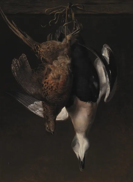 Game. A Pheasant And An Eider av Johan Laurentz Jensen