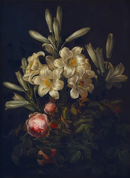 White Lilies And Roses av Johan Laurentz Jensen