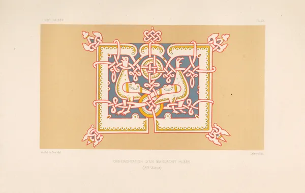 Ornementation d’un manuscrit russe (XIVe siècle), 1877 – nr 5 av Eugène-Emmanuel Viollet-le-Duc
