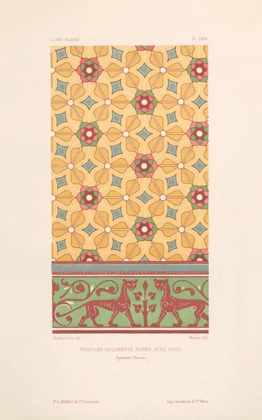 Peinture‎ ‎décorative‎ ‎russe,‎ ‎avec‎ ‎fond.‎ ‎—‎ ‎Système‎ ‎persan‎ av Eugène-Emmanuel Viollet-le-Duc