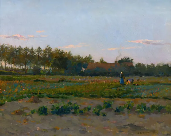 Champ De Coqueliquots av Henri Le Sidaner