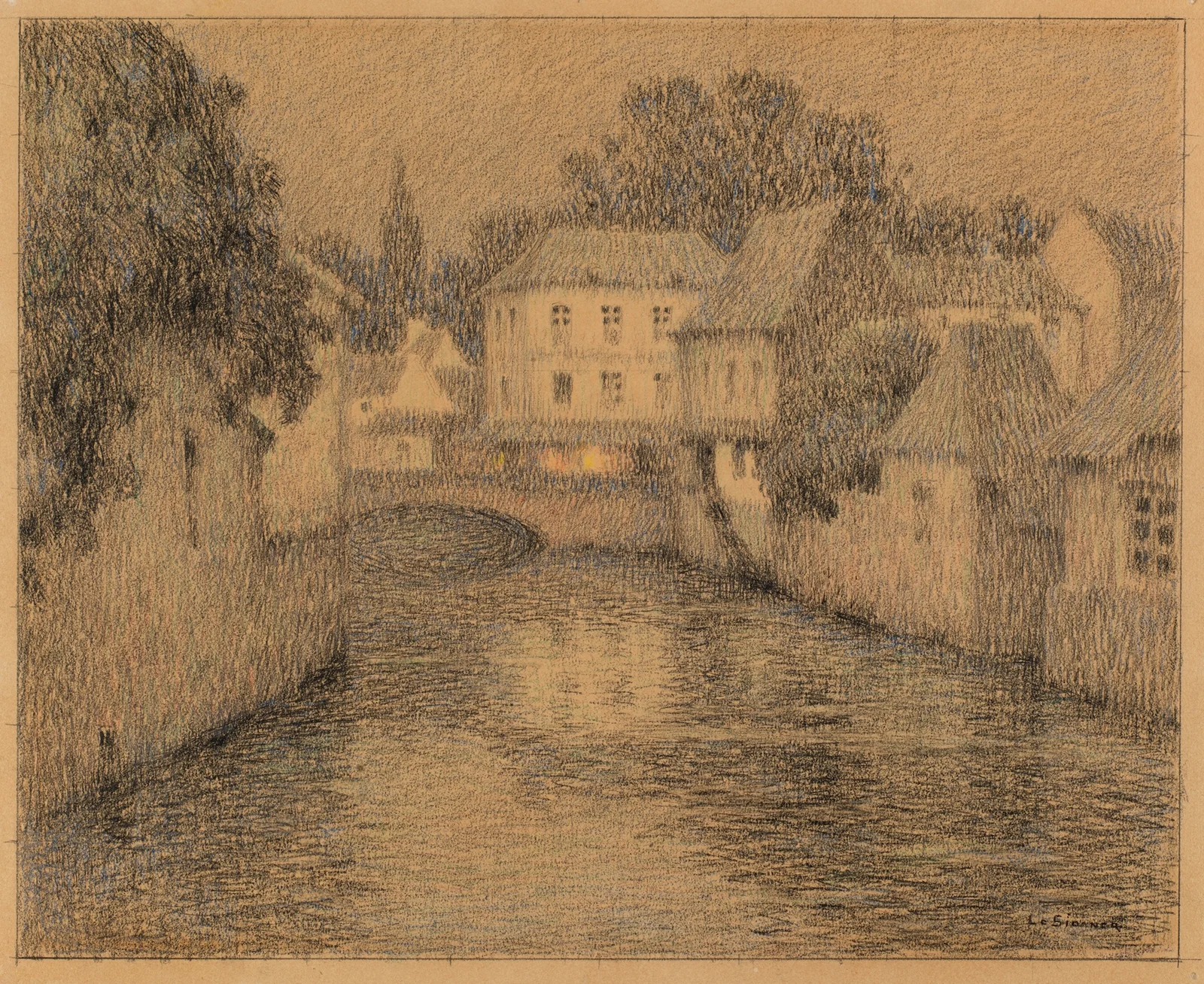 Landscape av Henri Le Sidaner