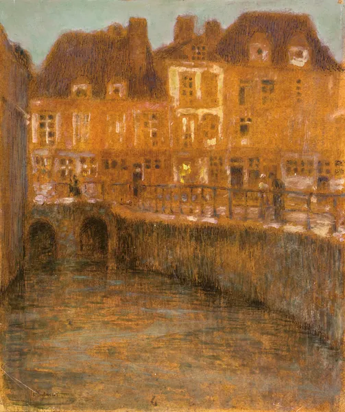 Le Canal ou Le Soir av Henri Le Sidaner